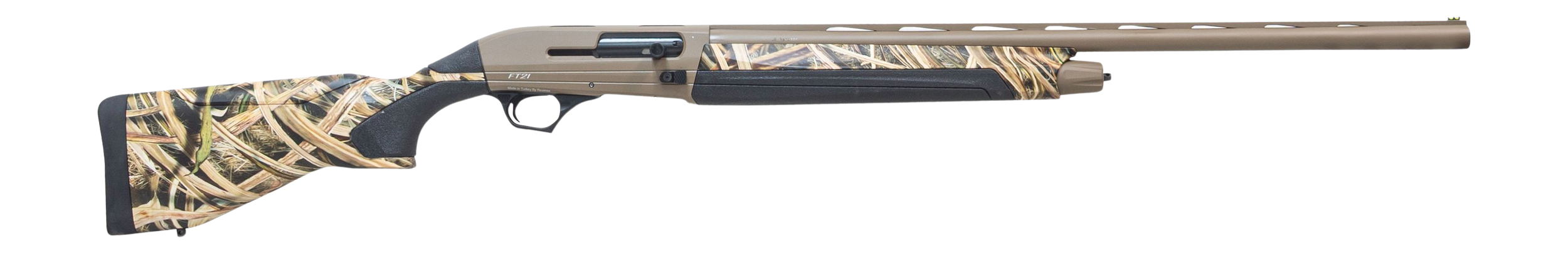Pointer REXFT21CAMO12 Field Tek FT21 12 Gauge Semi-Auto 3" 5+1 28" OD Green Cerakote Vent Rib Barrel & Aluminum Receiver, Fixed Mossy Oak Shadow Grass Blades Synthetic Stock