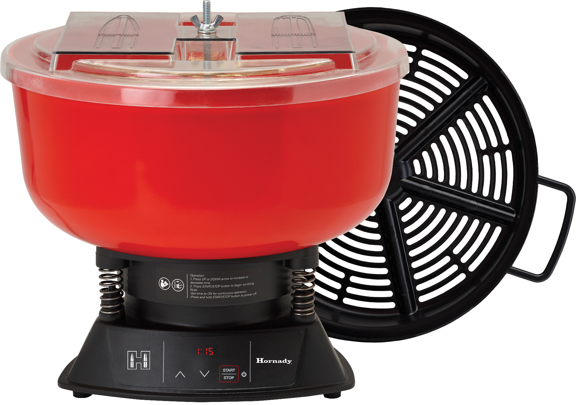 Hornady 050240 Magnum Digital Vibratory Tumbler Red Multi Caliber