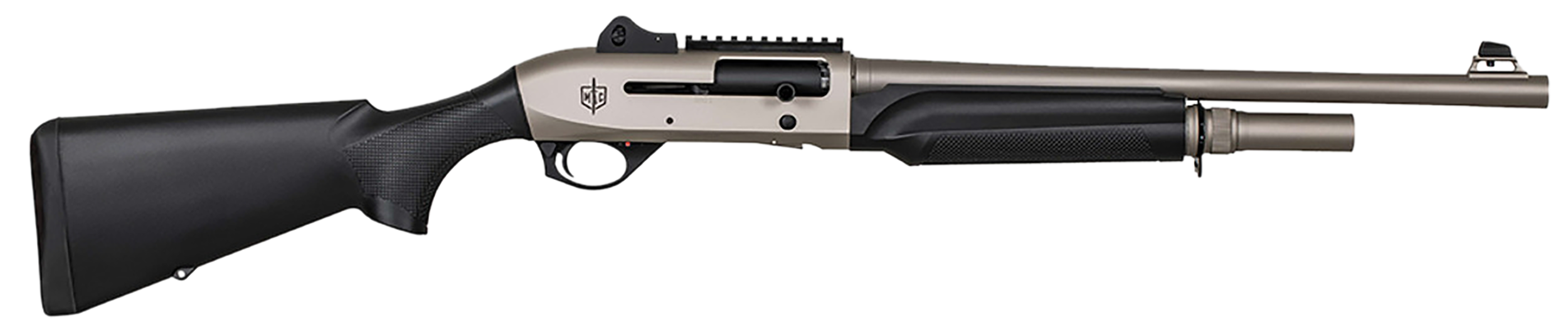 MAC 21000158 2 Tactical Marine 12 Gauge Semi-Auto 3" 5+1 18.50" Electroless Marine Nickel Steel Barrel & Picatinny Rail Steel Receiver, Black Fixed Synthetic Stock