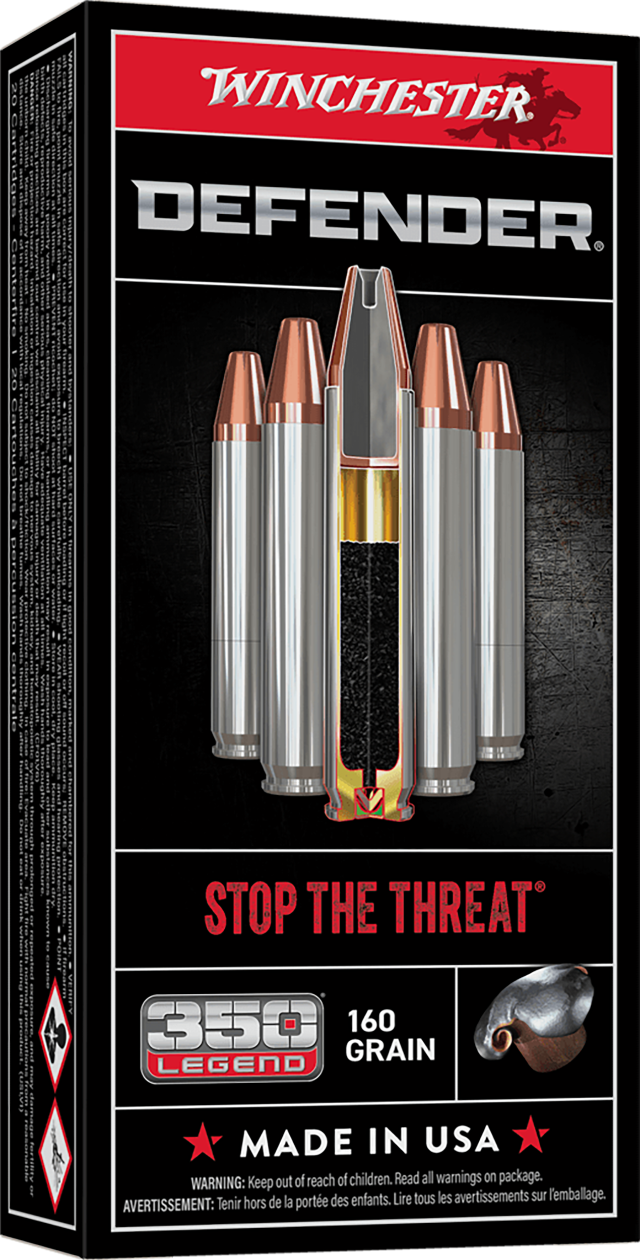 Winchester Ammo S350PDB Defender  350Legend 160gr Bonded Protected Hollow Point 20 Per Box/10 Case
