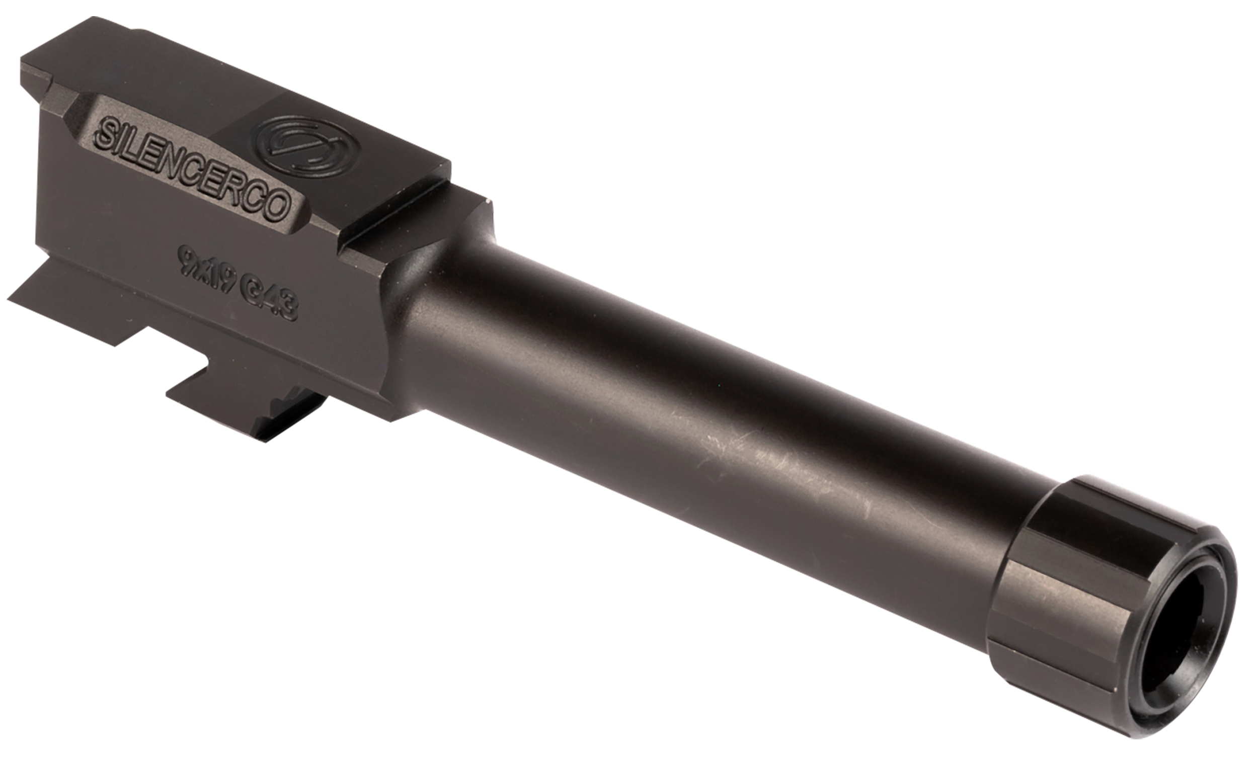 SilencerCo AC5049 Glock  9mm Luger 3.70" Threaded Black Nitride Stainless Steel, Fits Glock 43/43X