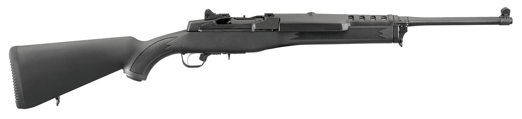 Ruger 5855 Mini-14 Ranch 223 Rem/5.56 NATO 5+1 18.50" Blued Alloy Steel Barrel, Blued Steel Drilled & Tapped Receiver, Fixed Black Synthetic Stock, Right Hand