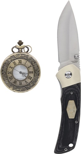 OLD TIMER KNIFE/POCKET WATCH COMBO GIFT TIN PROMO Q4 25'<