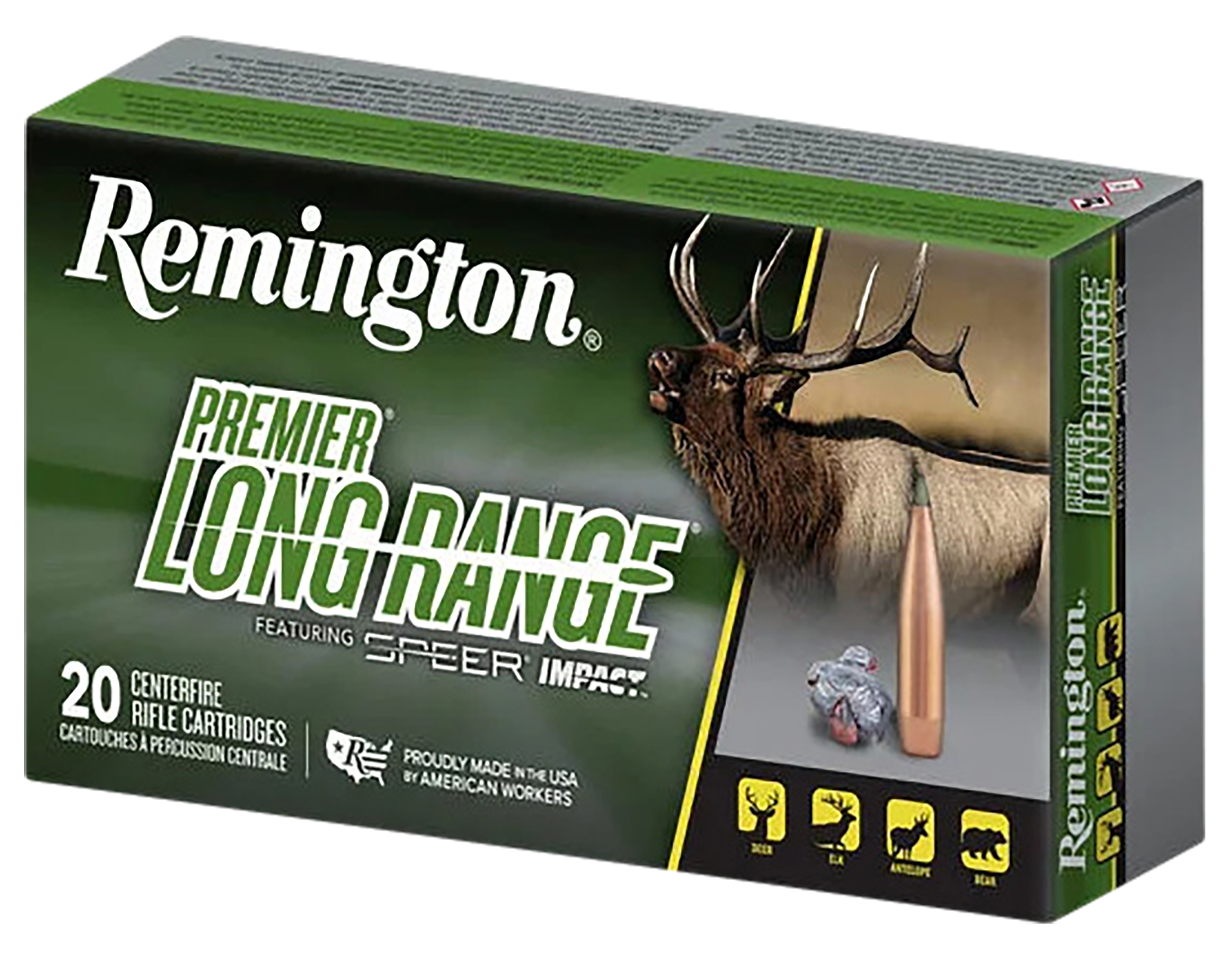 Remington Ammunition R21346 Premier Long Range 300WinMag 190gr Speer Impact 20 Per Box/10 Case