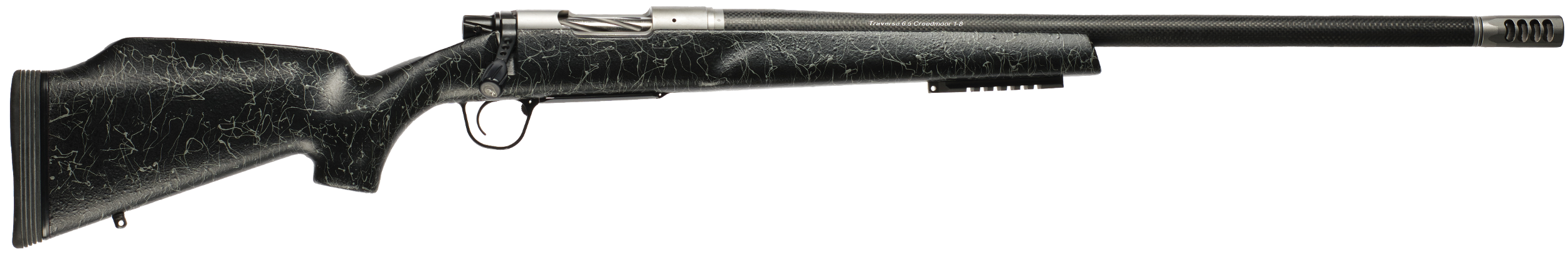 Christensen Arms 8011001700 Traverse  300 Win Mag 3+1 26" Threaded Barrel, Natural Stainless, Black with Gray Webbing Stock