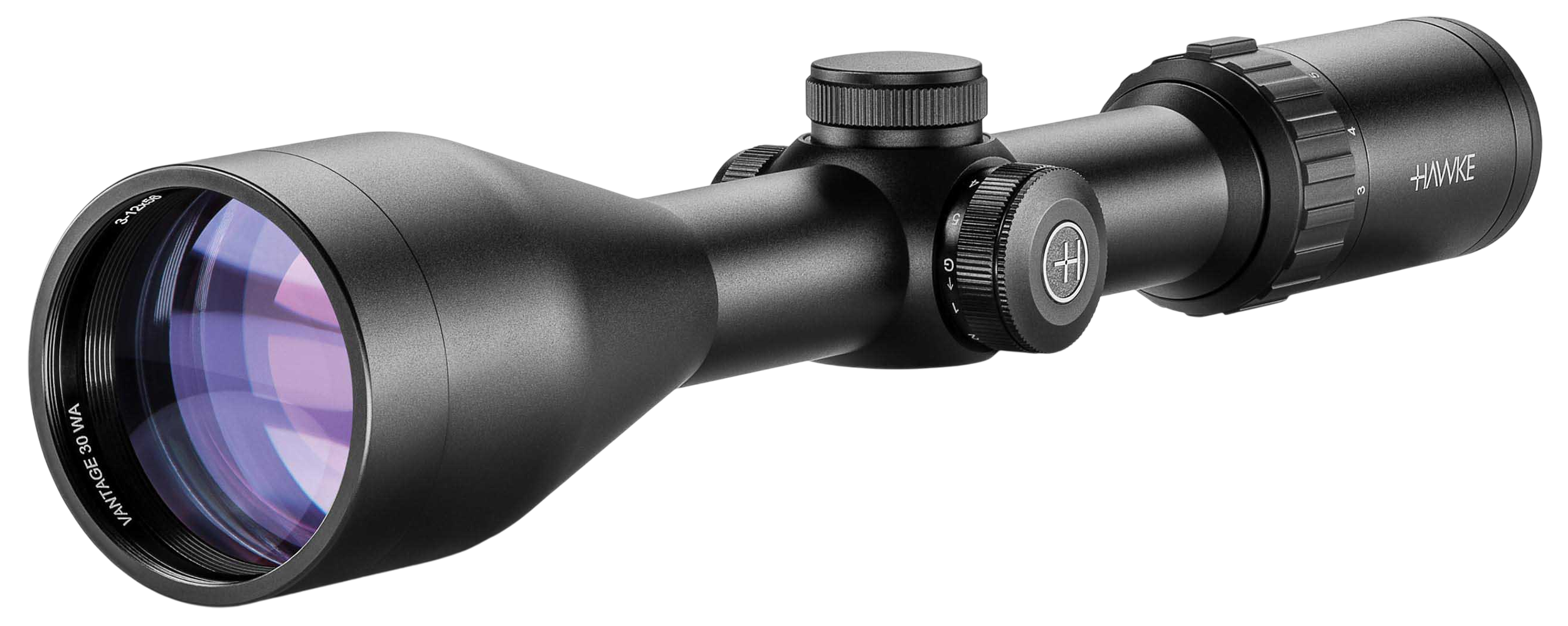 Hawke Sport Optics 14275 Vantage 30 Riflescope Black 3-12x56mm 30mm Tube Illuminated Red/Green L4A DOT 2 MOA Reticle