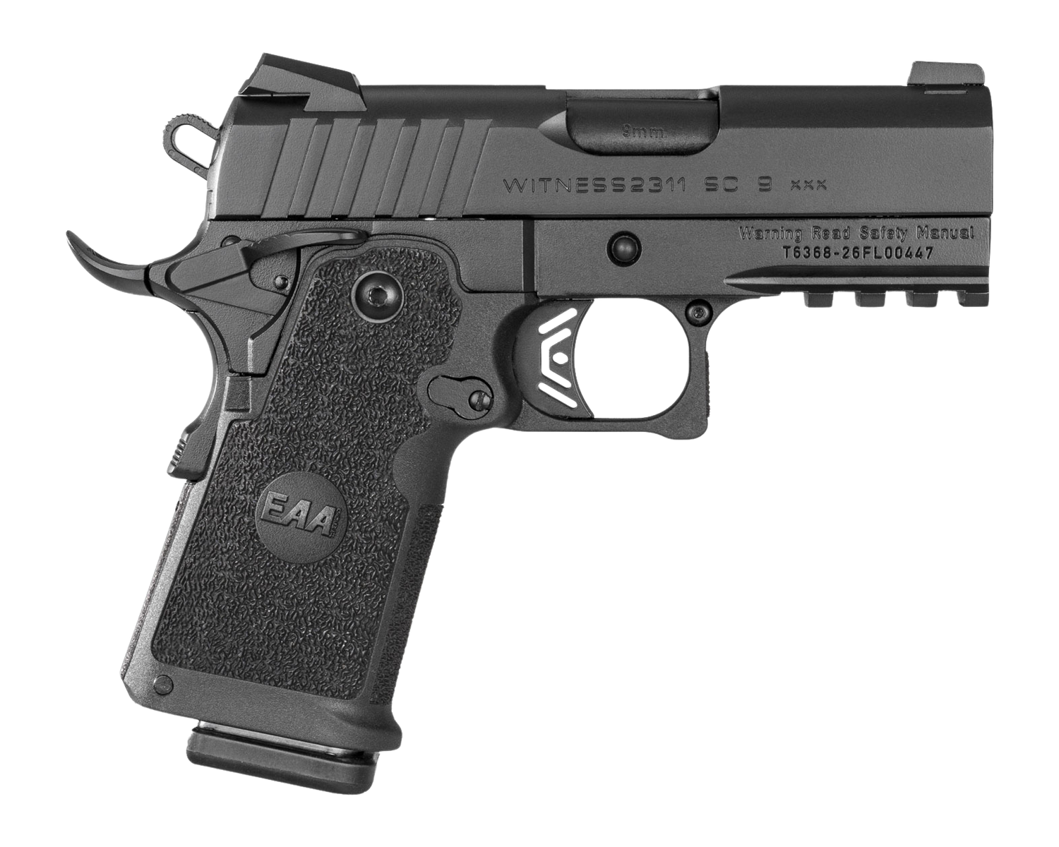 Girsan 395064 Witness2311 CMXXX 9mm Luger 4.25" Black Barrel, Lightening Cut/Optic Ready/Serrated Slide, Black Polymer Frame w/Accessory Rail, RMSc Footprint