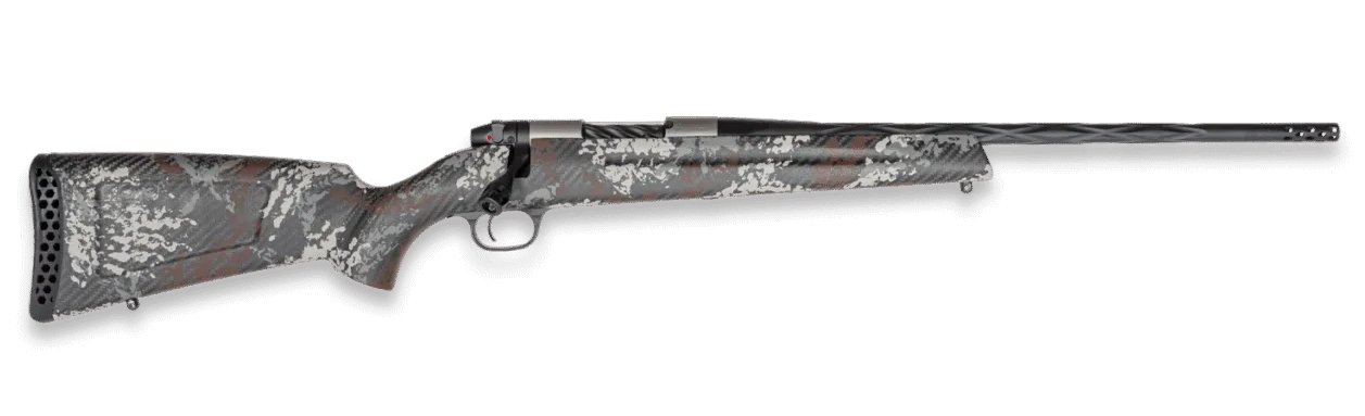 Weatherby MBP01N280AR3B Mark V Capra 280 Ackley Improved 2+1 17" Graphite Black Cerakote Fluted Threaded Barrel, Titanium Drilled & Tapped Receiver, Exposed Carbon w/Gray, White & Rust Sponge Accents