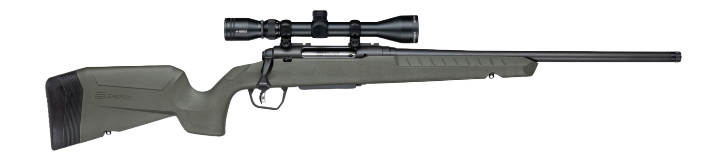 Savage Arms 33168 Axis 2 XP w/Optic 25-06 Rem 4+1 20" Matte Black Carbon Steel Threaded Barrel, Drilled & Tapped Receiver, OD Green Synthetic Fixed w/Pistol Grip Stock, 3-9x40mm Duplex Scope, Right Ha