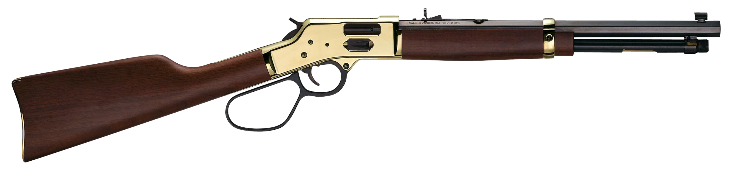 Henry H006GCR Side Gate Carbine 45 Colt (LC) 7+1 16.50" Blued Octagon Barrel, Polished Brass Rec, American Walnut Stock, Adj. Sight, Large Loop Lever