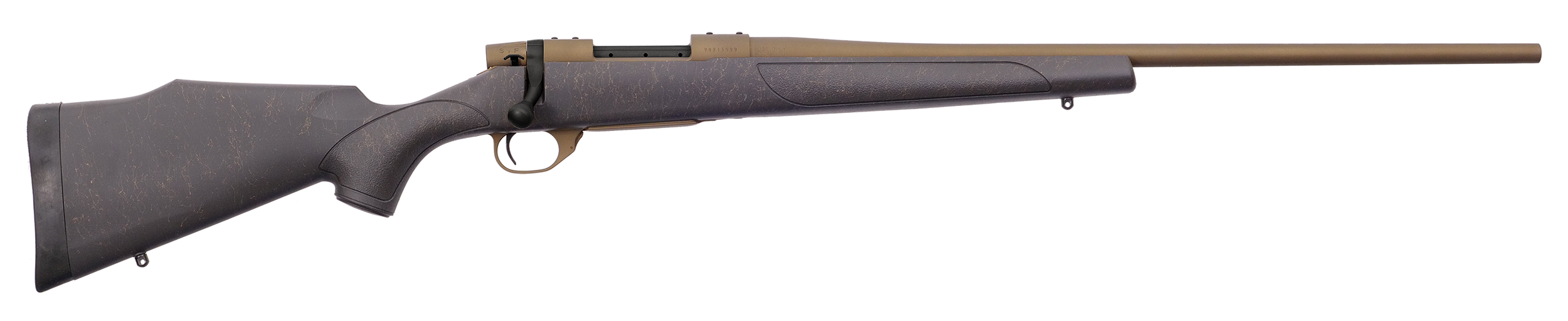 Weatherby VWB653WR6T Vanguard Weatherguard 6.5-300 Wthby Mag 3+1 26" Barrel, Burnt Bronze Cerakote Metal Finish, Bronze Webbed Black Fixed Monte Carlo Stock