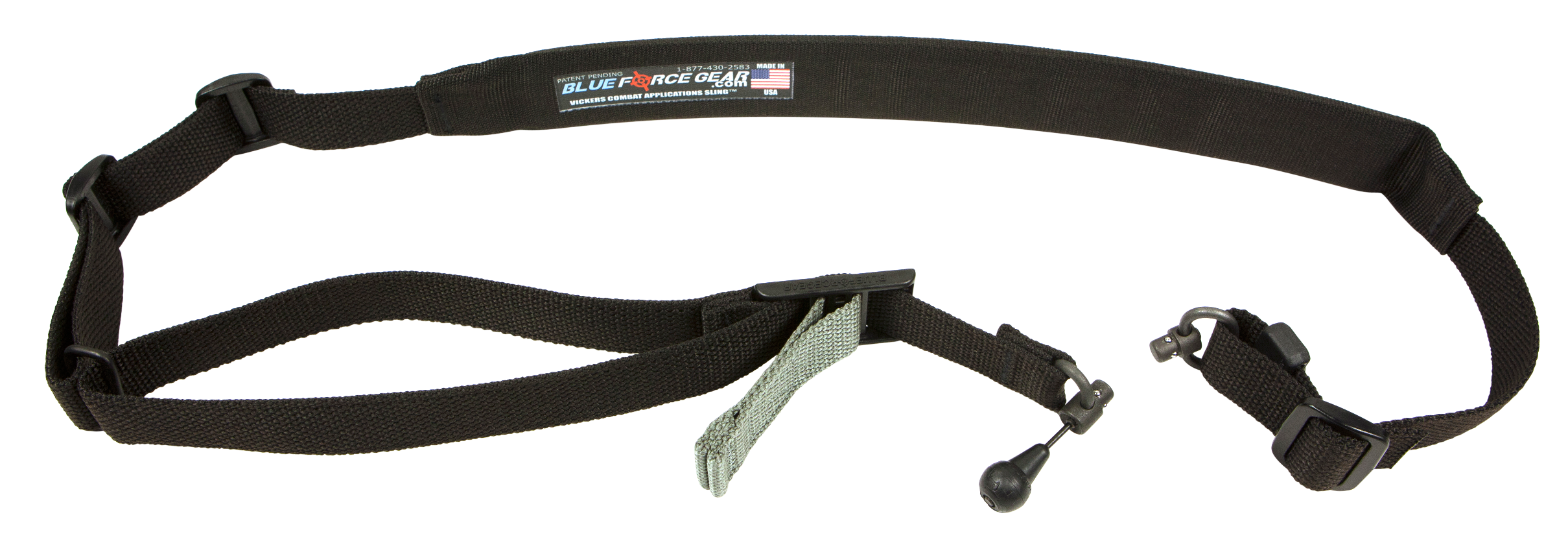Blue Force Gear VCAS2TO1RED200AABK Vickers 221 Black Cordura Padded One-Two Point AR Platform
