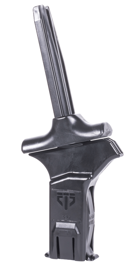 ETS Group ETSCAM380 C.A.M Mag Loader Double & Single Stack Style made of Polymer with Black Finish for 380 ACP Pistols