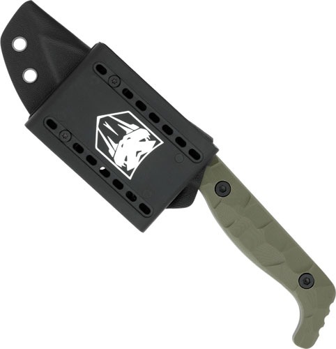 COBRATEC KINGPIN 4" FIXED BLD OD GREEN D2 STEEL W/SHEATH!