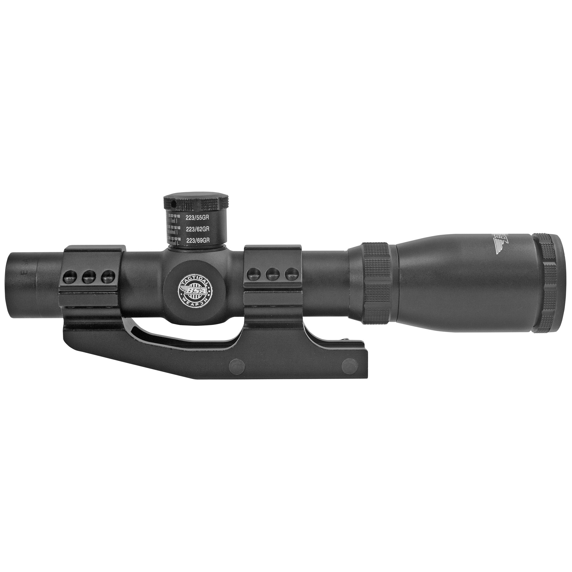 BSA TACT WPN 1-4X24 MIL DOT BLK