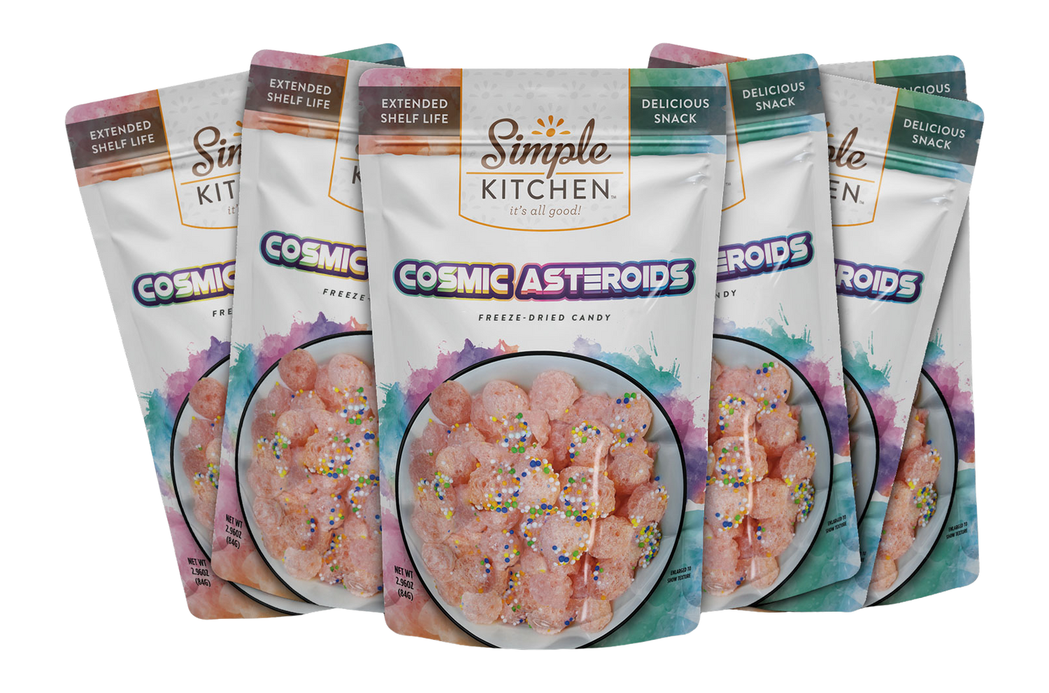 ReadyWise Simple Kitchen Cosmic Asteroids Freeze Dried Candy 6-Pack
