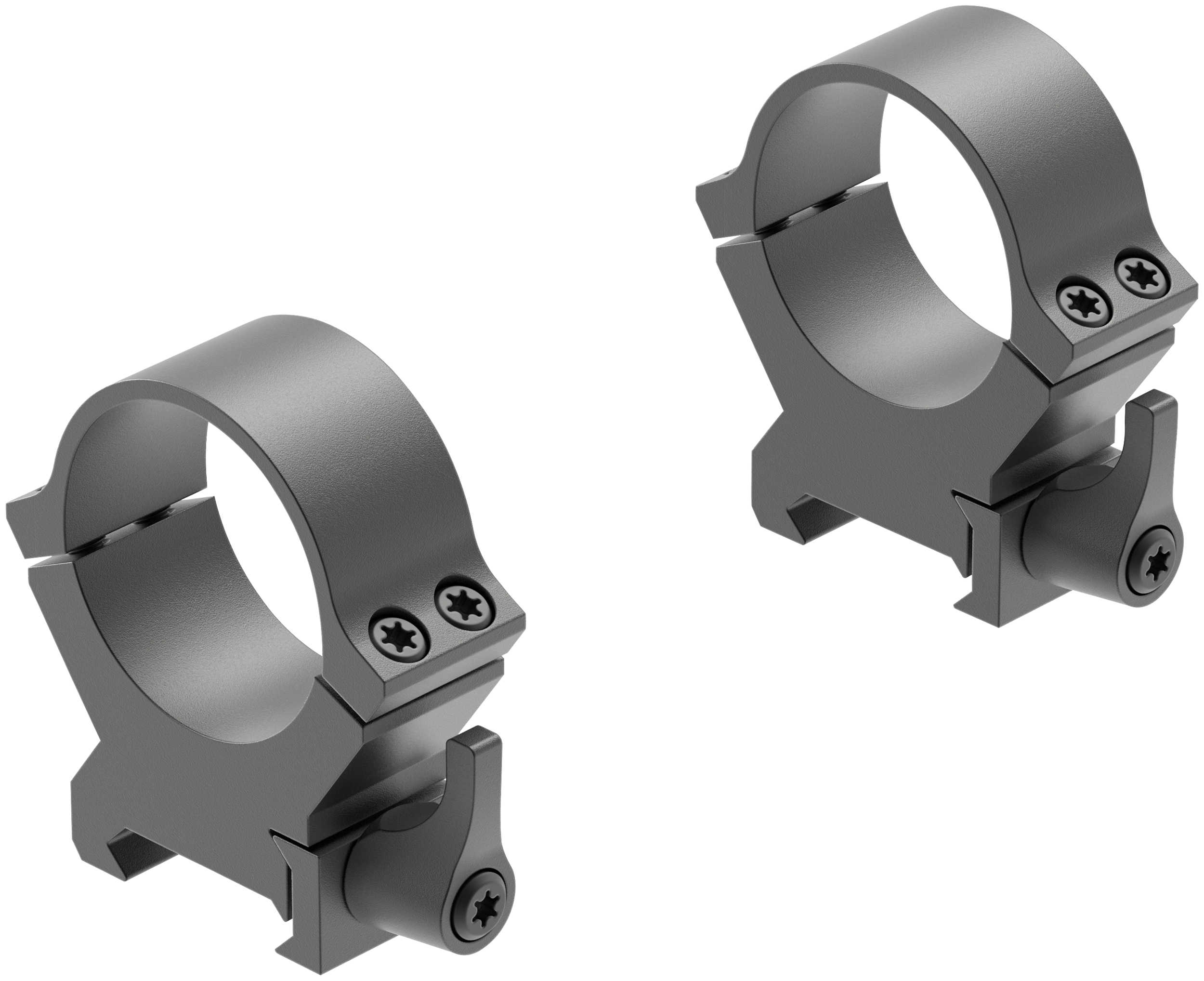 Leupold 174078 QRW2 Cross-Slot Scope Ring Set Matte Black Steel 30mm Tube High Quick Release Picatinny/Weaver