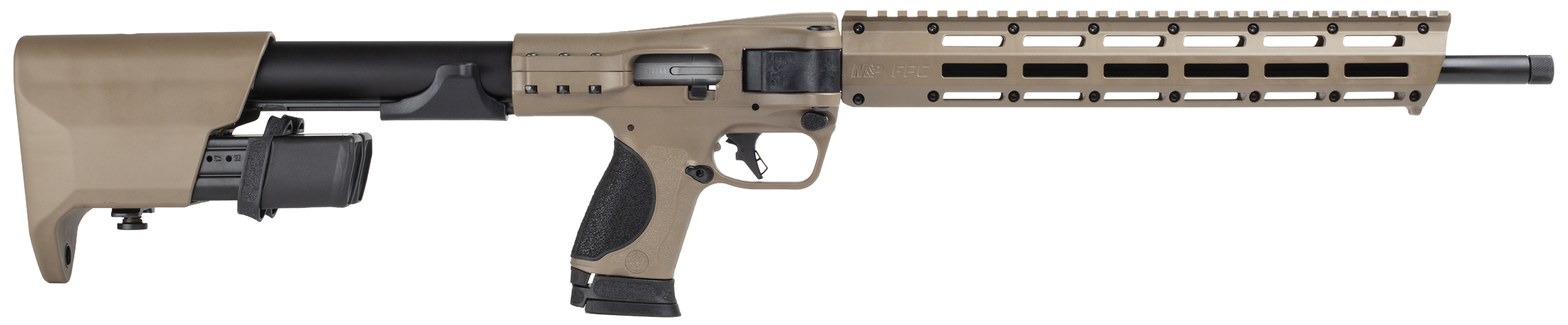 Smith & Wesson 14376 M&P FPC 9mm Luger 23+1 18.60" Black Oxide Flat Dark Earth Cerakote Aluminum Receiver M-LOK Handguard Polymer Stock Palm Swell Grip