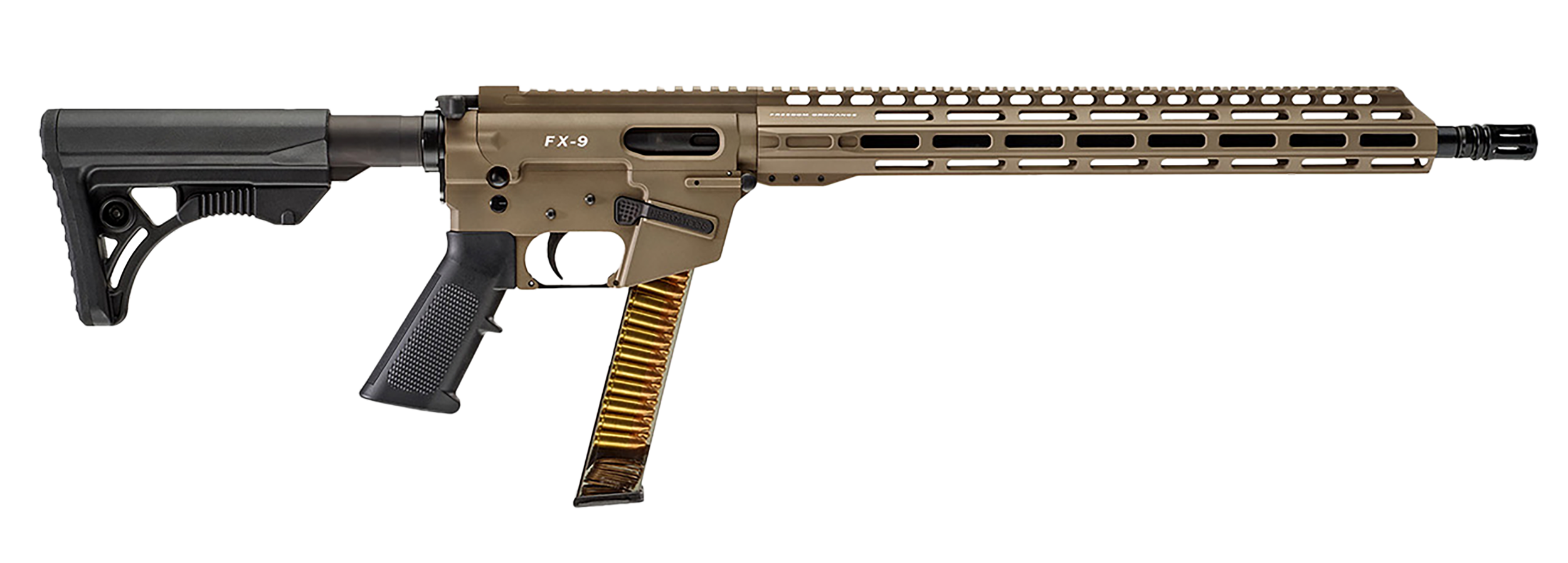 FREEDOM ORDNANCE FX9R16-FDE FX9R  9mm Luger 16" M-LOK Handguard B5 Grip