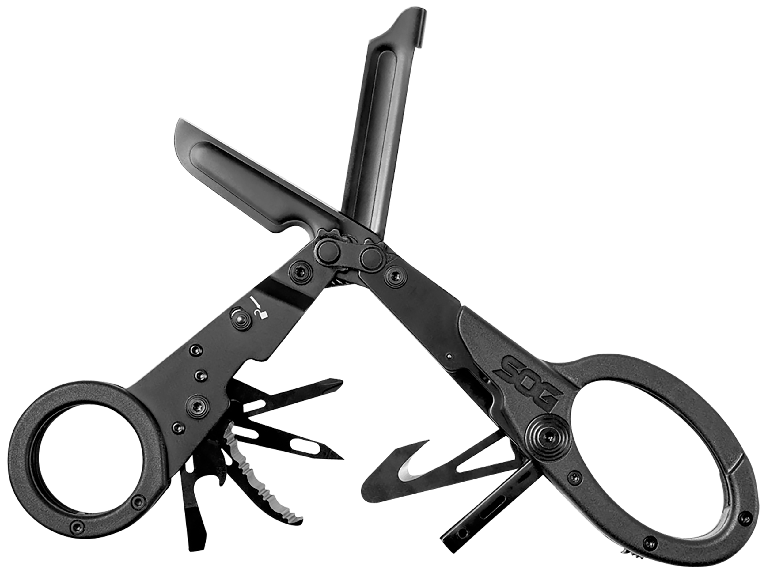 S.O.G SOG231250143 ParaShears Black 3Cr13MoV SS Plain Blade Features 11 Tools