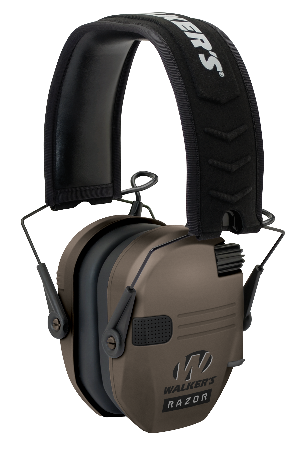 Walker's GWPRSEMFDE Razor Slim Electronic Muff 23 dB Over the Head Flat Dark Earth/Black Polymer
