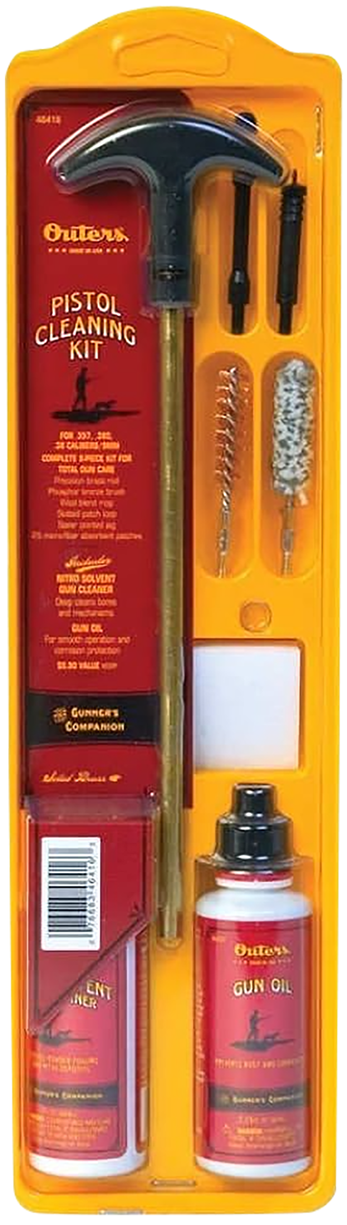 Outers 46410 Brass Rod Universal Pistol Kit Universal Pistol, Includes Reusable Clamshell for Storage