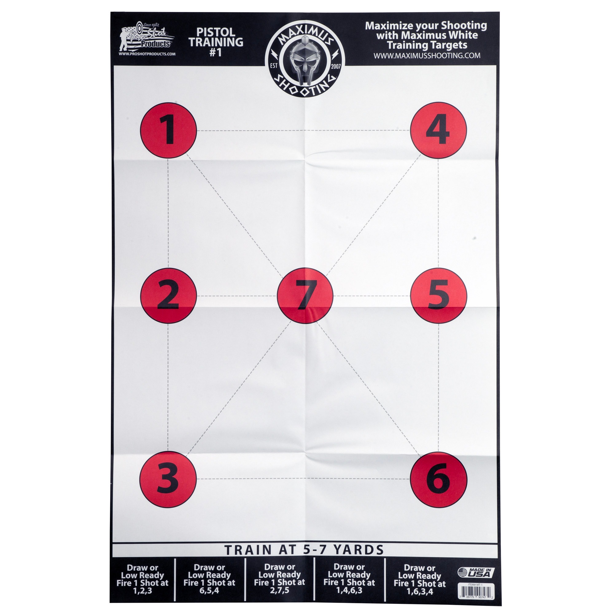 PROSHOT MXM WHITE PISTOL TRNG 6PK