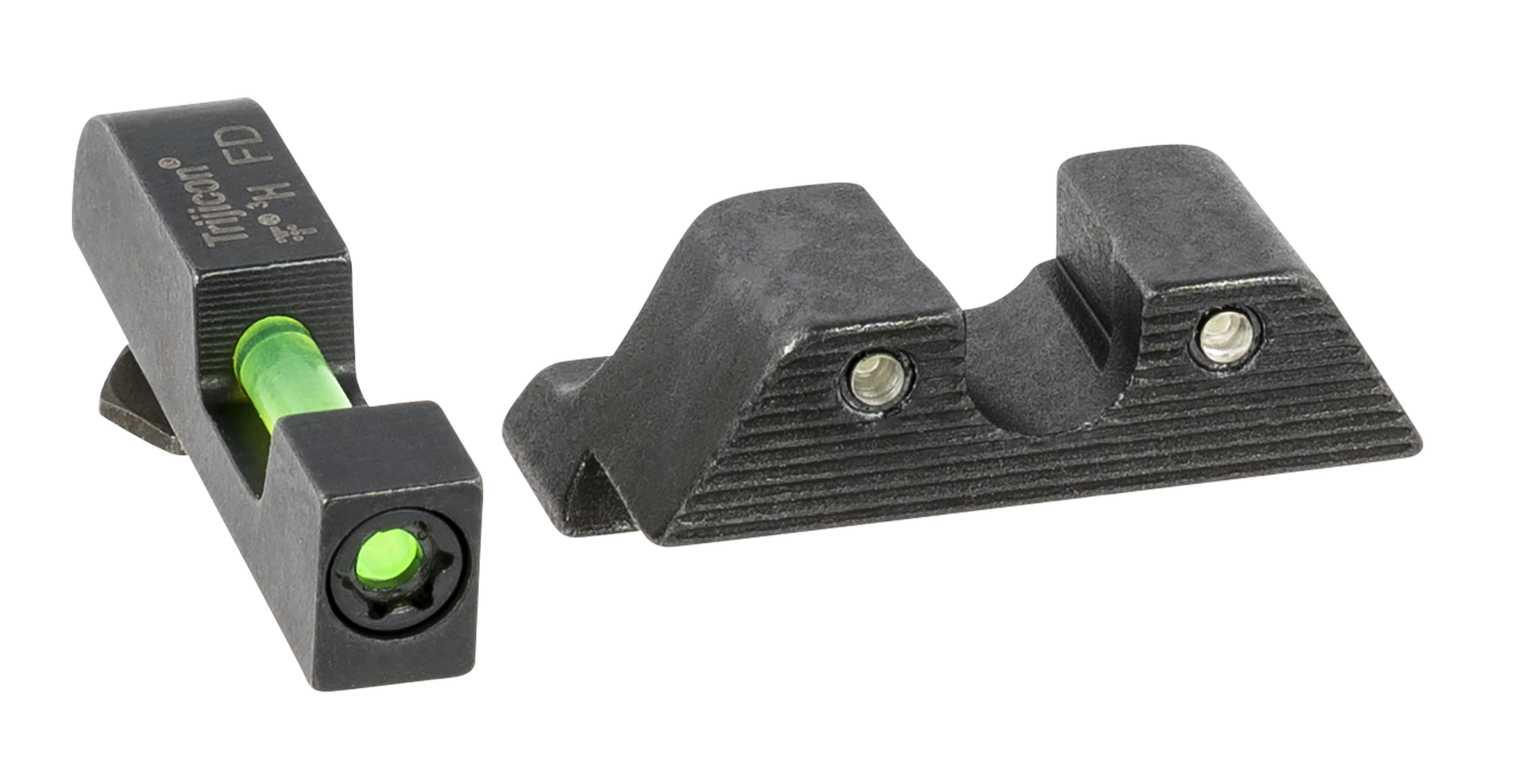 Trijicon 601102 DI Night Sight Set Green Tritium/Fiber Optic/Black Outline Front, Green Tritium Rear, Black Frame, Fits Most Glock *Does Not Fit MOS