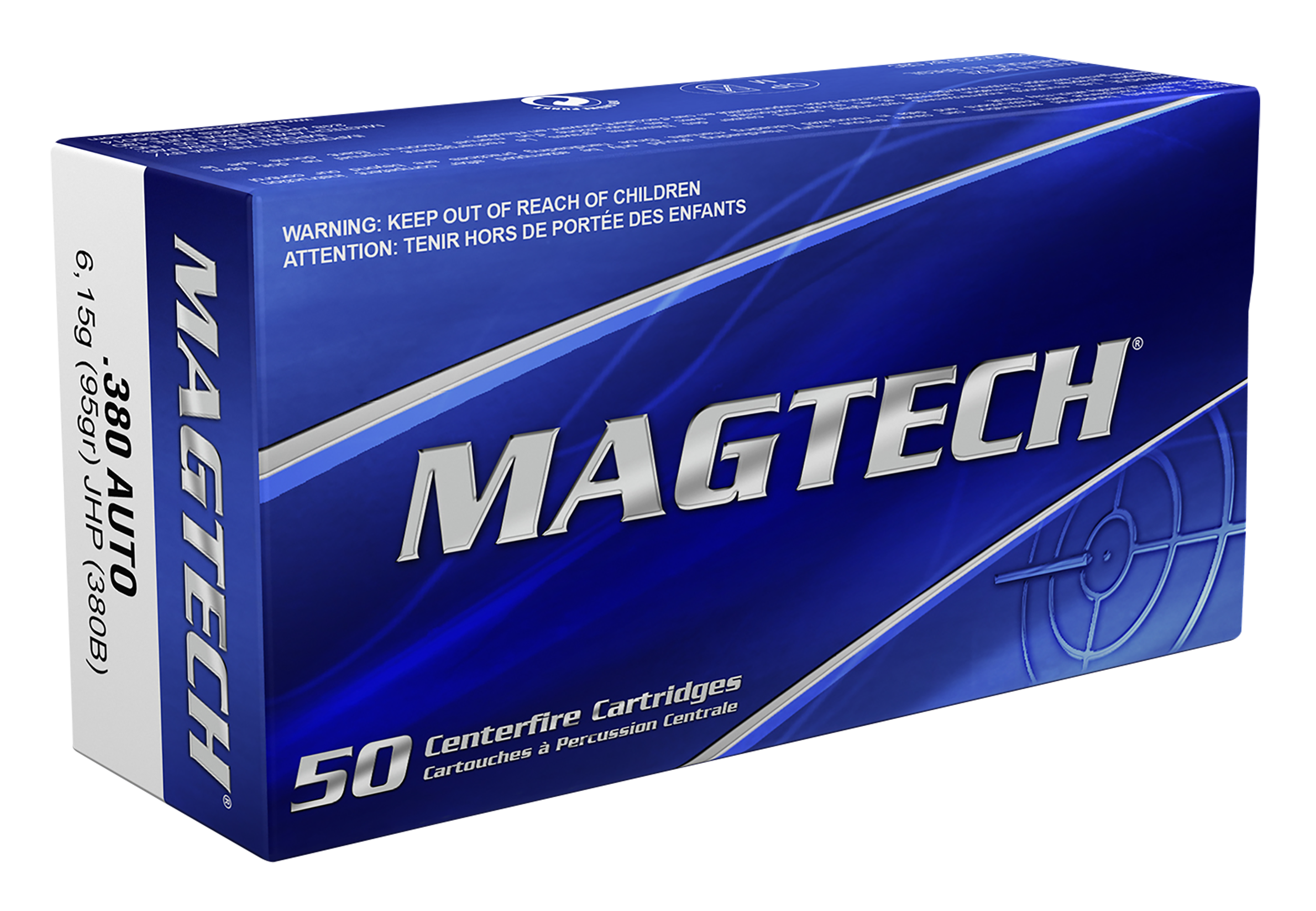 Magtech 380B Range/Training  380ACP 95gr Jacketed Hollow Point 50 Per Box/20 Case