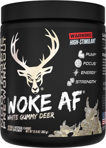 BUCKED UP PRE-WORKOUT WOKE AF WHITE GUMMY DEER 30 SERVINGS!!