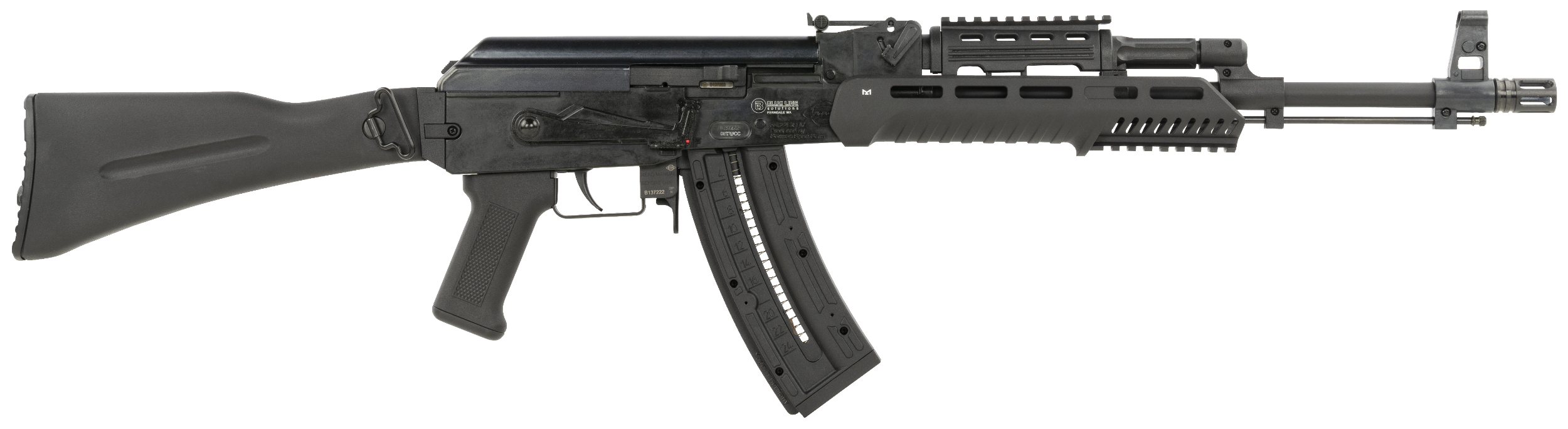 Mauser Rimfire 4070025 AK-47  22 LR 24+1 16.50" Barrel w/Flash Hider, Adjustable Rear Sight, Left Side Folding Stock, Optics Ready Picatinny Rail, Ambidextrous Magazine Release