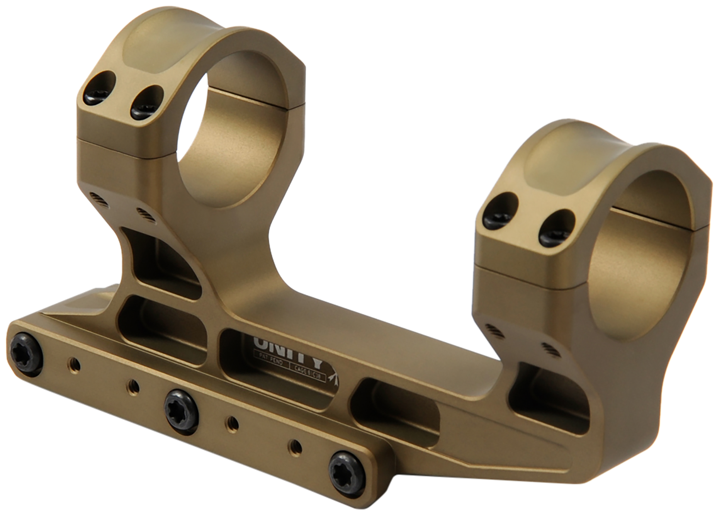 Unity Tactical LLC FSTS34205F Fast  LPVO Scope Mount/Ring Combo 34 mm Flat Dark Earth