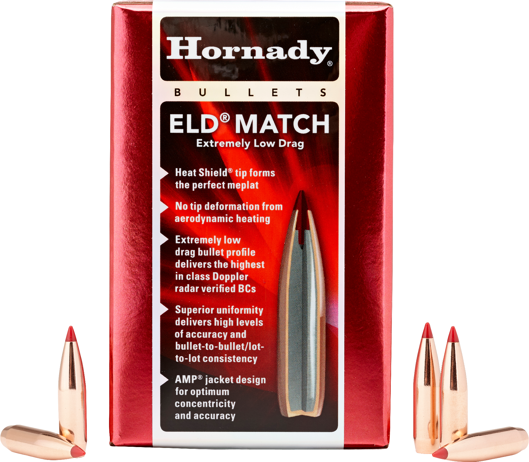 Hornady 263331 6.5mm .264 147gr Extremely Low Drag-Match 500 Per Box/6 Case
