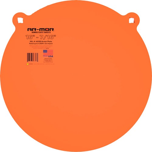AR-MOR 16" MIL41600 STEEL GONG 7/16" THICK STEEL ORANGE RND<