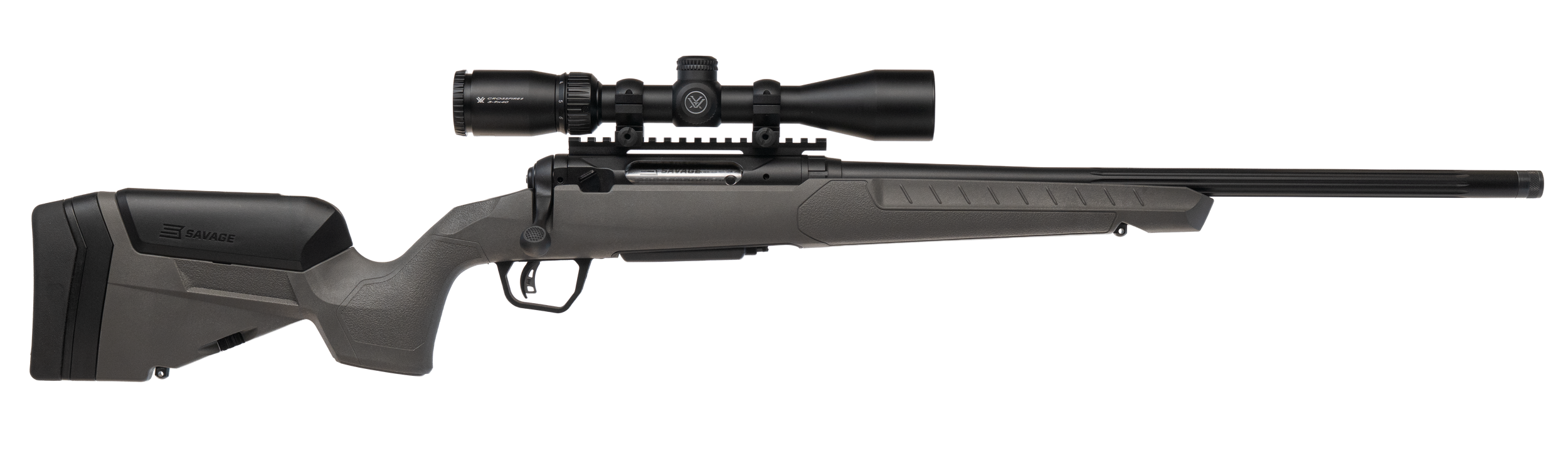 Savage Arms 32454 110 Trailblazer XP 243 Win 4+1 20" Fluted Barrel, Flat Dark Gray Adj LOP Synthetic Stock, Right Hand