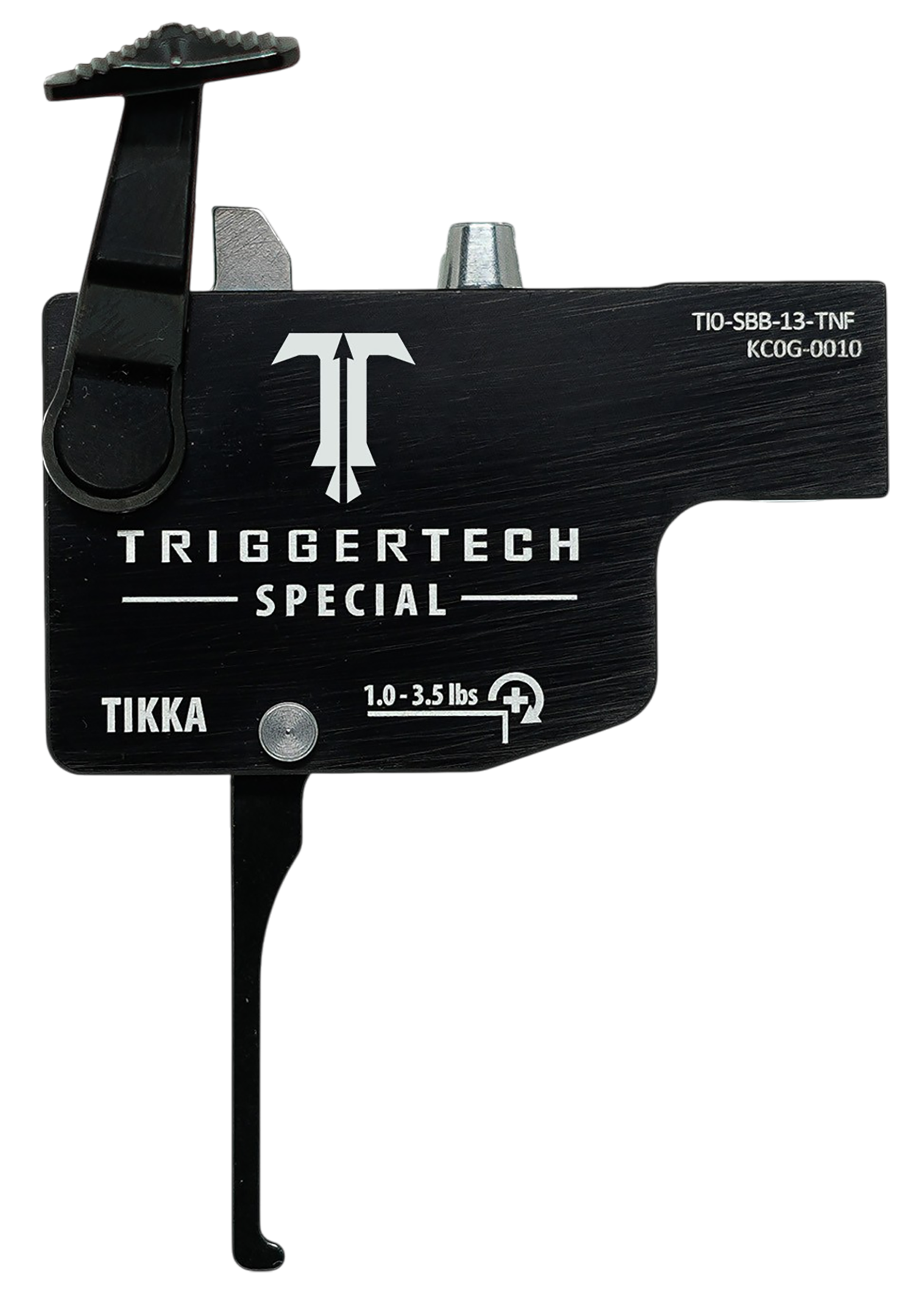 TriggerTech TI0SBB13TNF Diamond Black Flat Lever Fits Tikka Right Hand