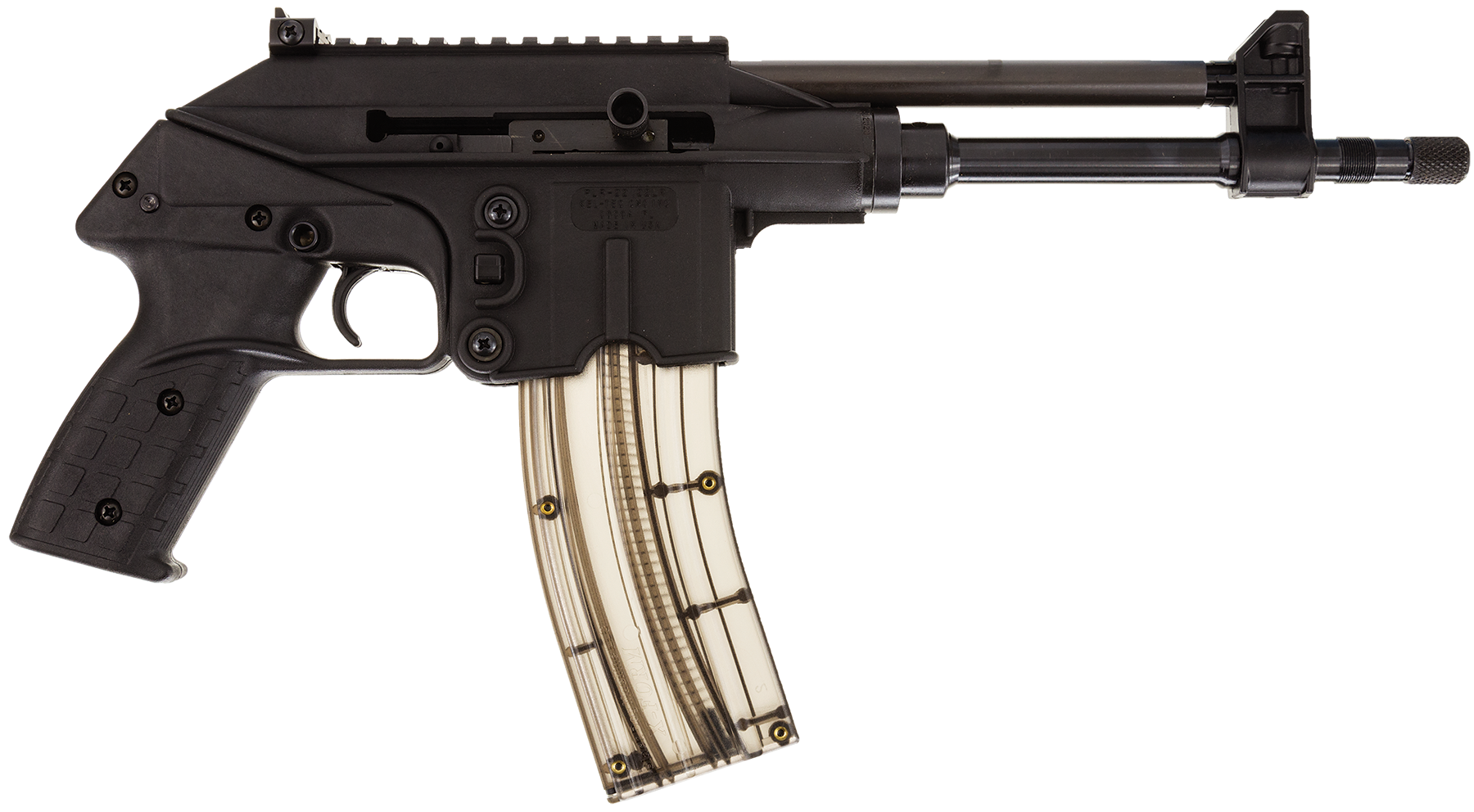 Kel-Tec PLR22BLK PLR22  22 LR 26+1 10.20" All Black Steel/Threaded Barrel & Polymer Frame w/Picatinny Rail & Polymer Grip