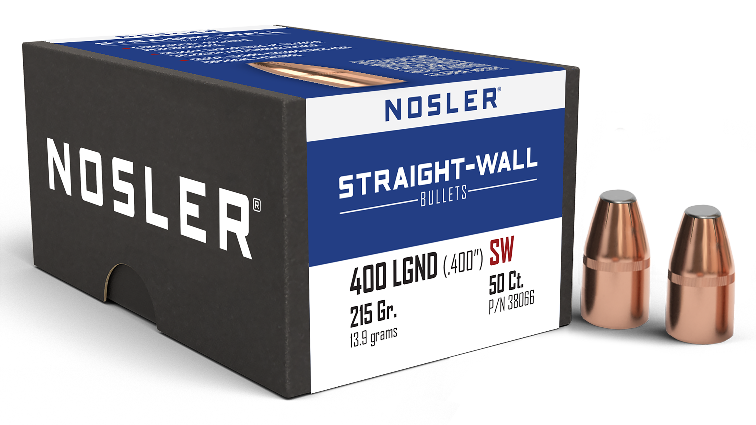 Nosler 38066 Straight Wall  400Legend 215gr Power Point 50CT