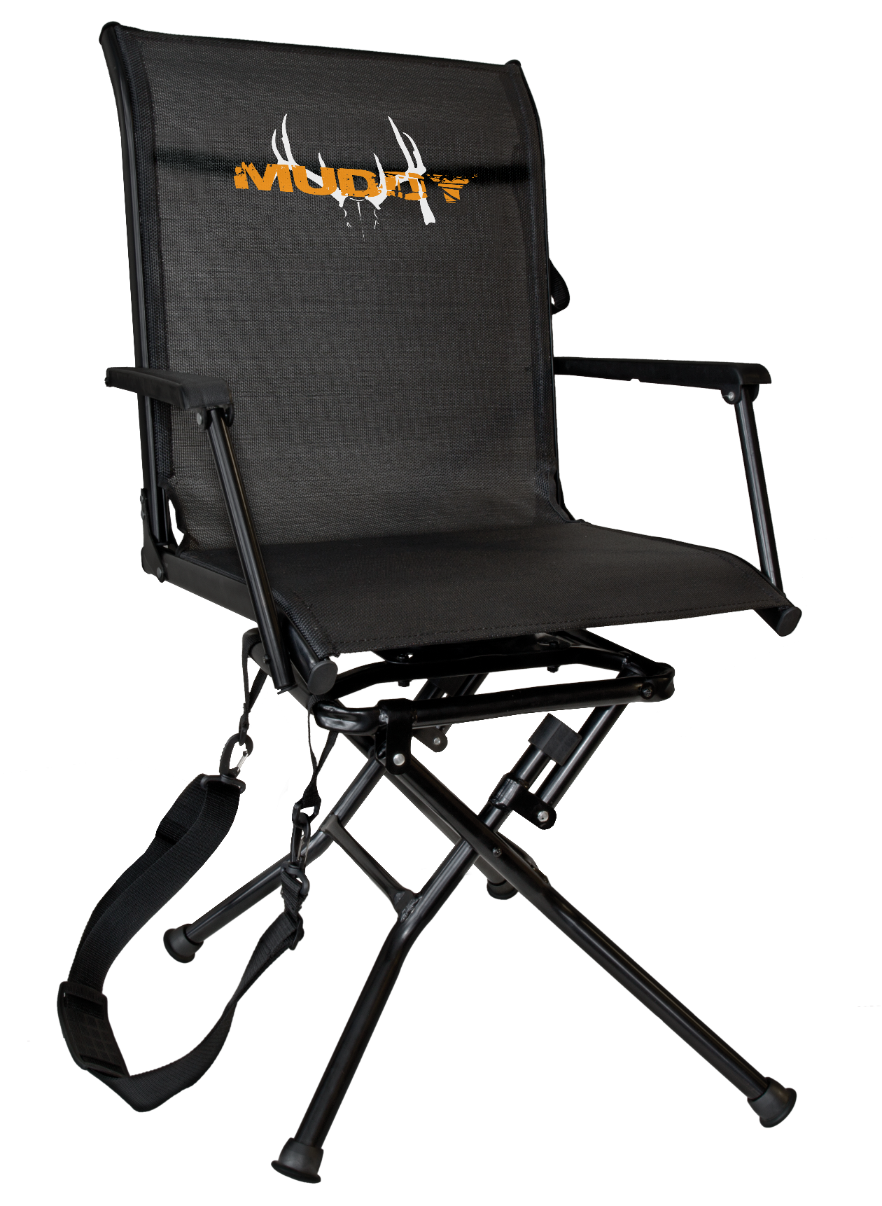 Muddy MUDMGS400 Swivel Ease  Ground Seat Black Steel