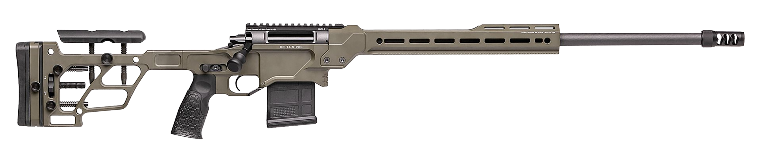 Daniel Defense 4215910730 Delta 5 Pro  6.5 Creedmoor 24" 10+1 Black Hard Coat Anodized Black Adjustable w/Adjustable Cheek Piece & LOP Stock Black Polymer Grip Right Hand