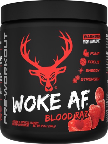 BUCKED UP PRE-WORKOUT WOKE AF BLOOD RAZ 30 SERVINGS!!