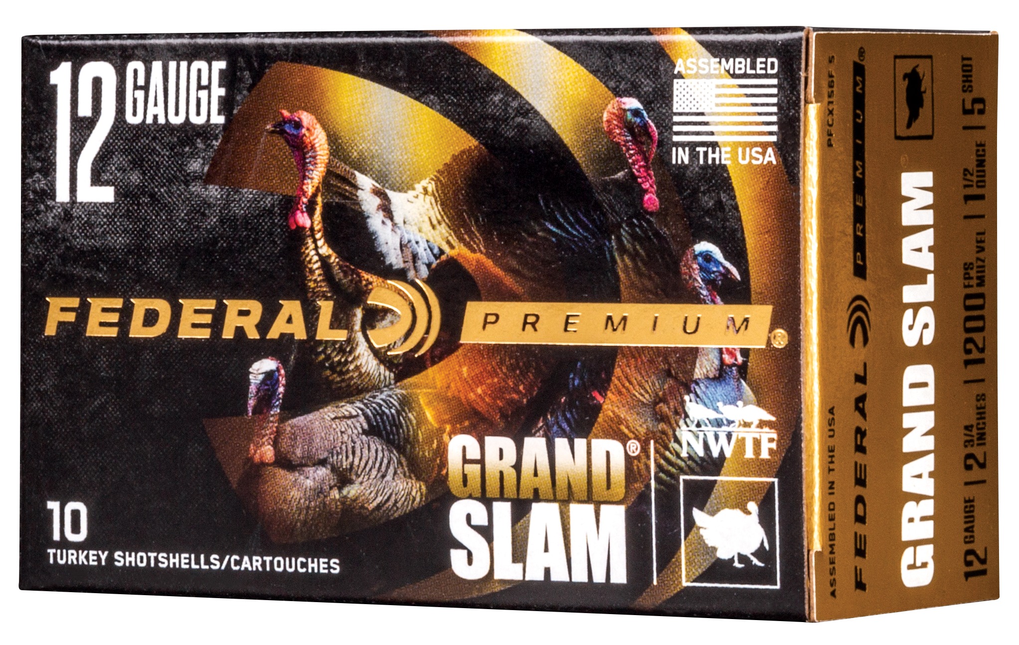Federal PFCX156F5 Premium Grand Slam 12Gauge 2.75" 1 1/2oz 5Shot 10 Per Box/25 Case