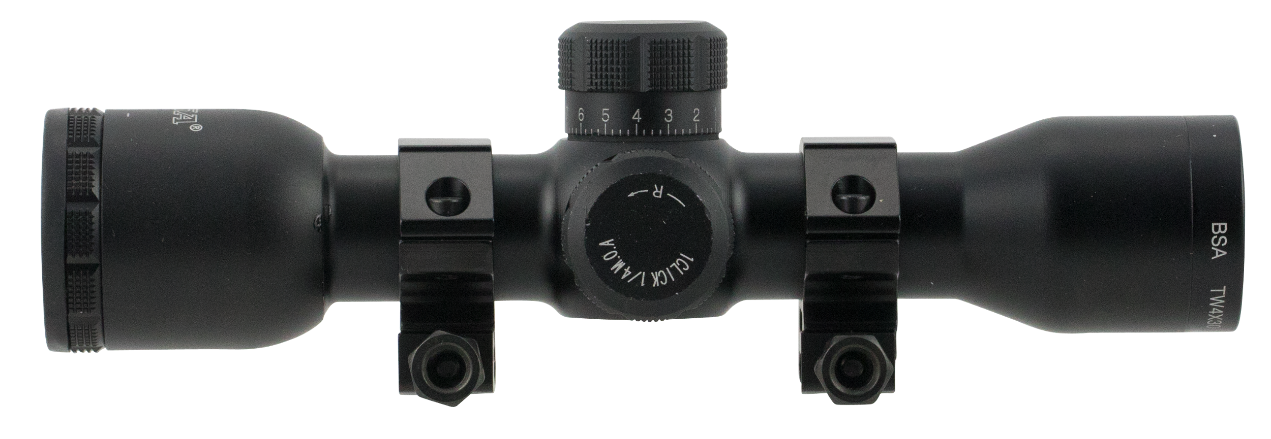 BSA TW4X30 Tactical Weapon Black Matte 4x 30mm 1" Tube Mil-Dot Reticle Features AR & SKS Mounts & Rings