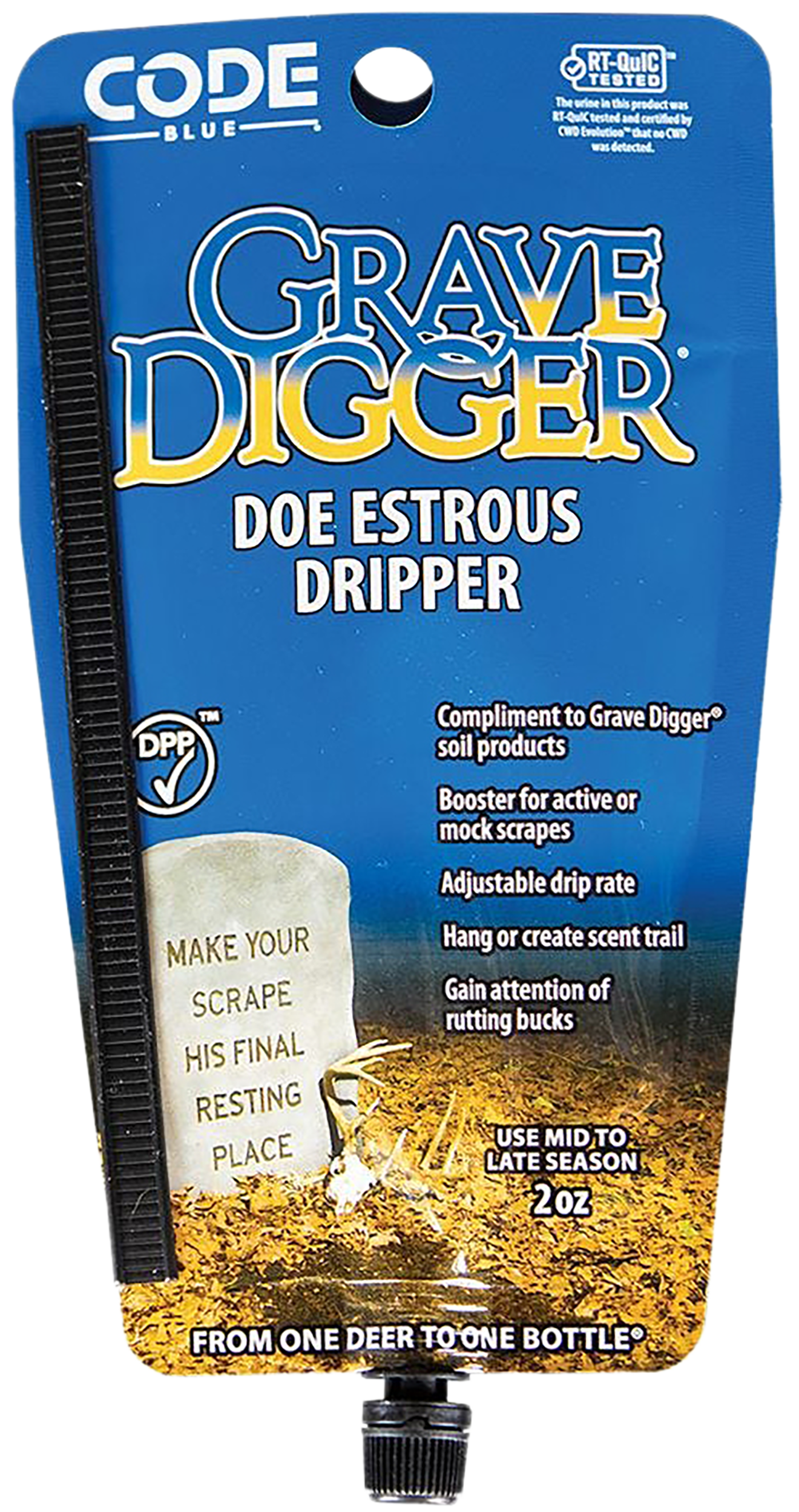 Code Blue OA1425 Grave Digger Doe Estrous Deer 2 oz Dripper