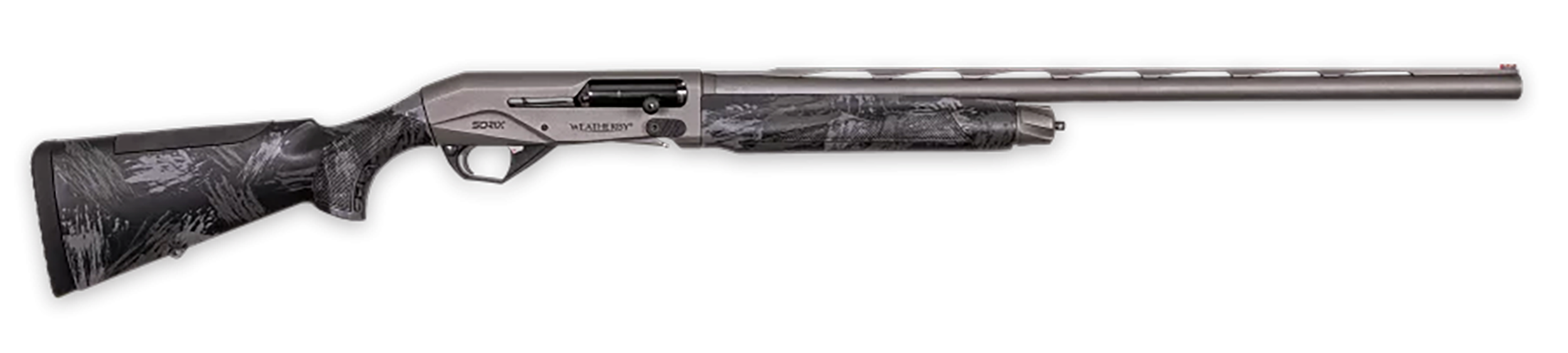 Weatherby XST2028MAG Sorix Full Size 20 Gauge Semi-Auto 3" 2+1 28" Gray Cerakote Vent Rib Barrel & Drilled & Tapped Steel Receiver, Storm Camo Synthetic Stock w/Adj Shim, Ambidextrous
