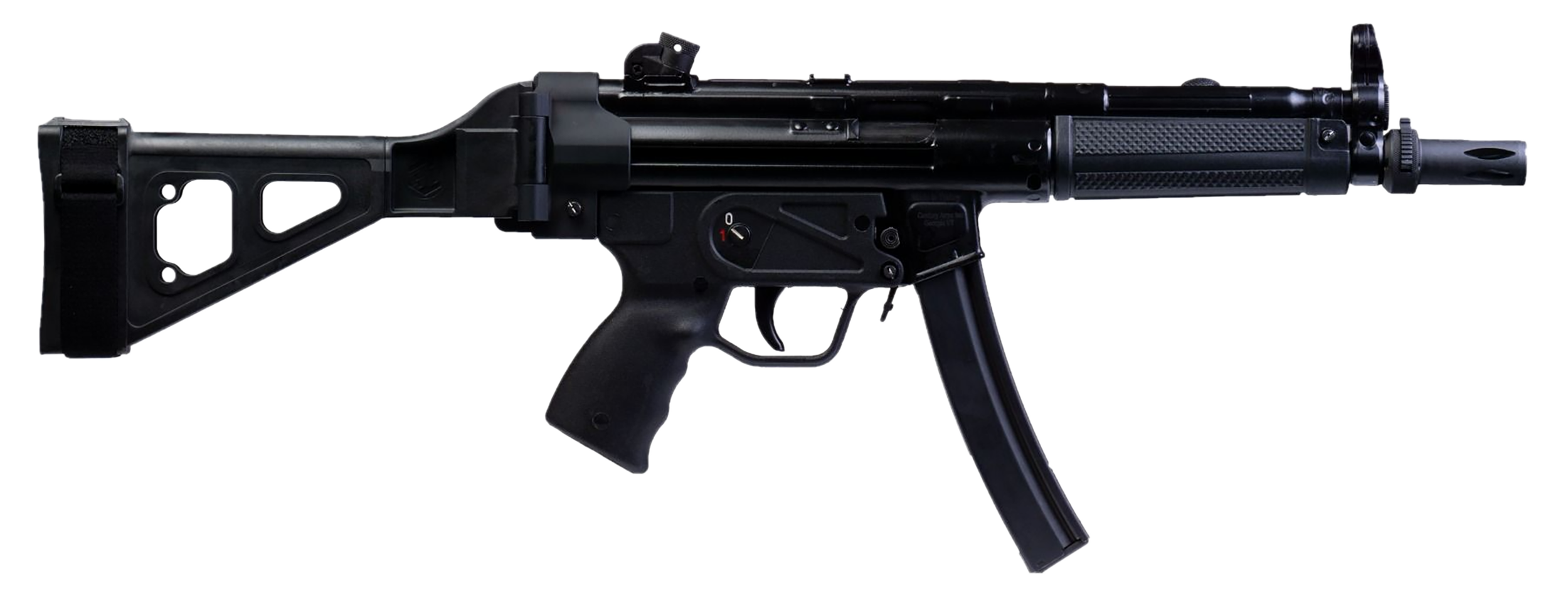Century Arms HG6034SB-N AP5 P 9mm Luger 30+1 9" Black Threaded Barrel, Black Synthetic SB Tactical Brace, Black Polymer Pistol Grip