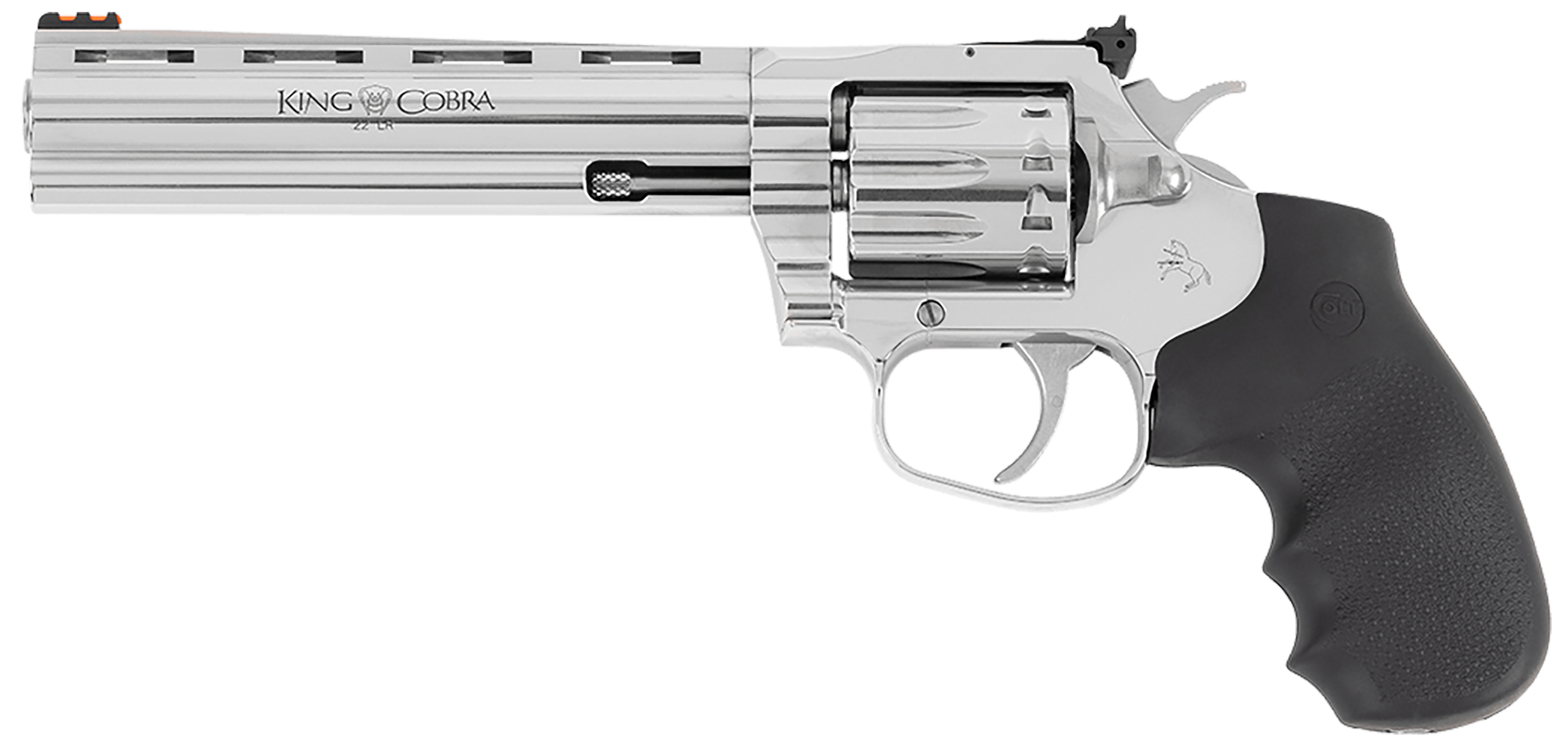 Colt Mfg KCOBRA22-SP6RFO King Cobra Target 22 LR 10rd 6" Stainless Steel Barrel, Cylinder & Frame, Black Hogue Overmolded Grips