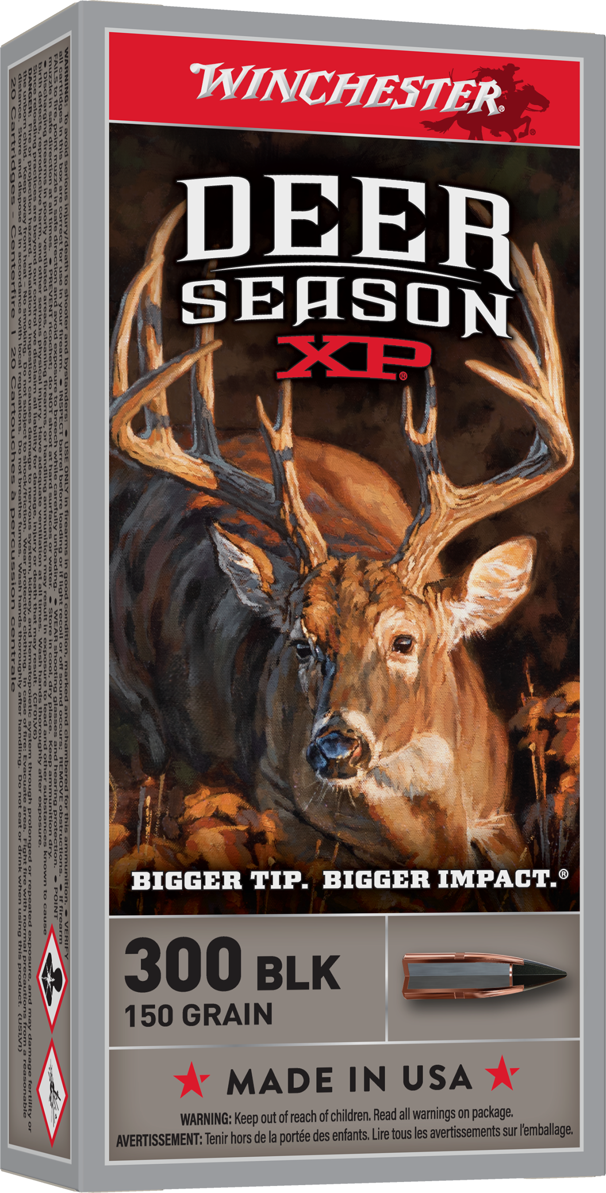 Winchester Ammo X300BLKDS Deer Season XP 300Blackout 150gr Extreme Point 20 Per Box/10 Case