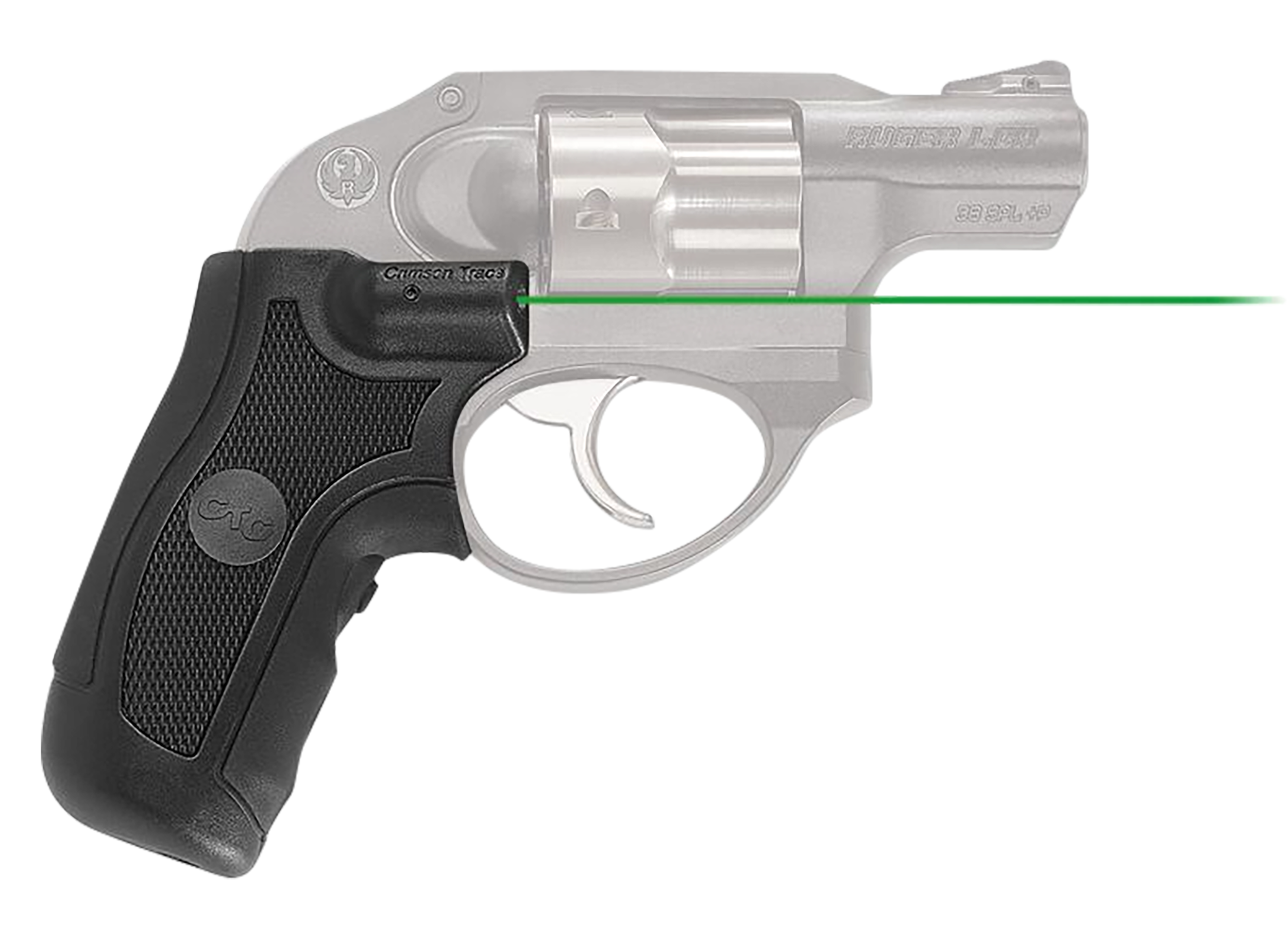 Crimson Trace 0145301 Lasergrips  Fits Ruger LCR/LCRx, Green Laser Black Polymer