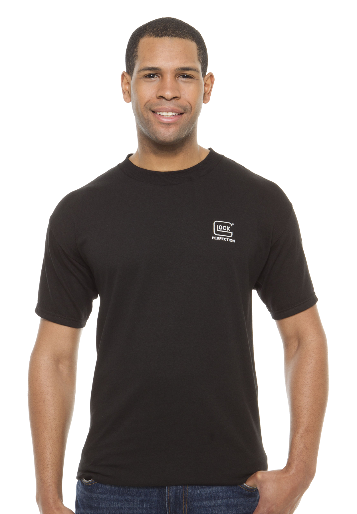 Glock AA11004 Perfection  Black Pre-Shrunk Cotton Short Sleeve Medium